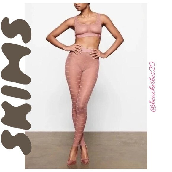 SKIMS After Hours Logo Legging Rose Clay Large NWT - Picture 1 of 3